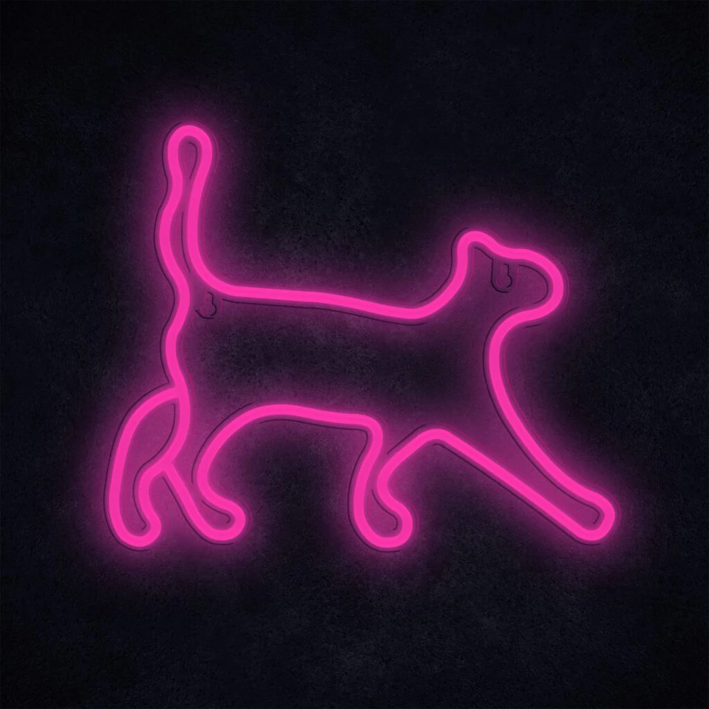 Manta Style Neon šviečiantis katinas, rožinis