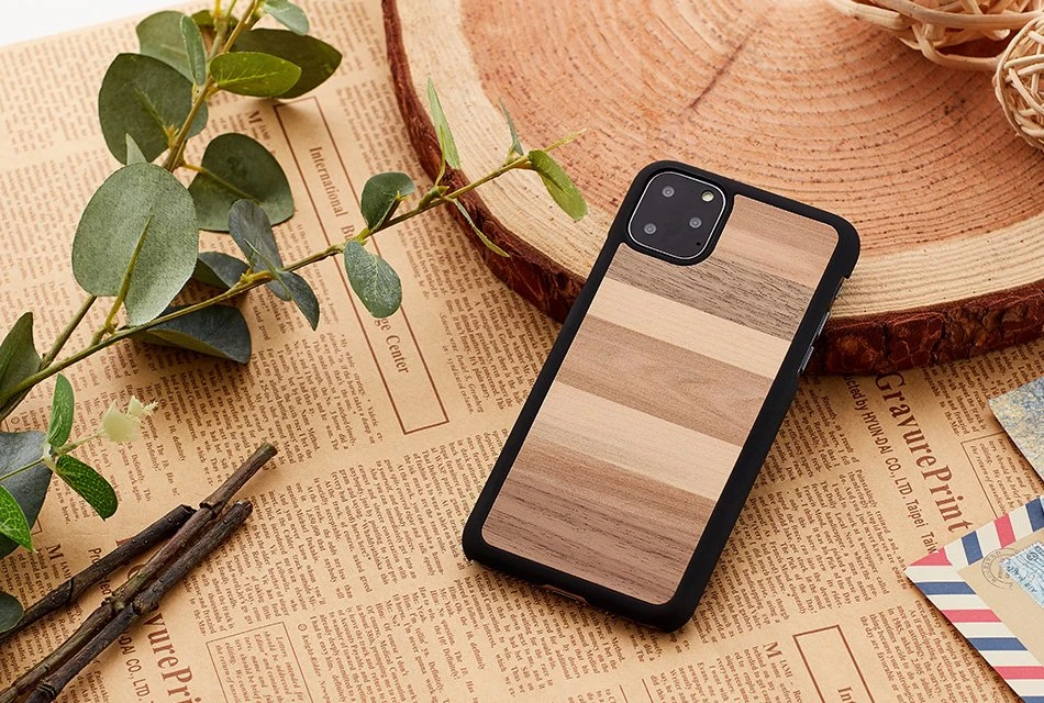 MAN&WOOD telefono dėklas iPhone 11 Pro, juodas