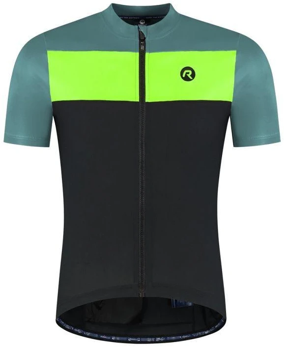 Marškinėliai CORE BLOCK juoda-turkio-geltona XL Rogelli