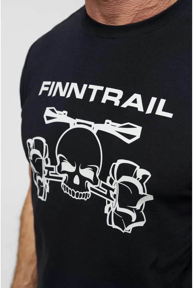 Marškinėliai Finntrail ATV SKULL Juodas 6707
