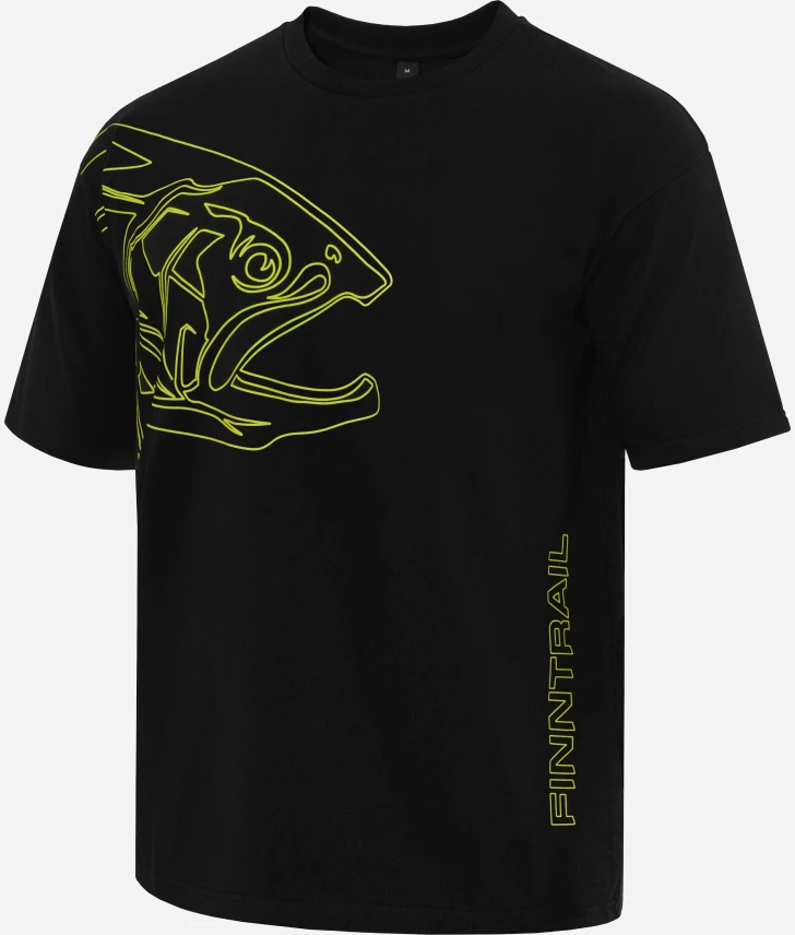 Marškinėliai Finntrail BIG FISH BlackYellow 6711, Dydis: XXL