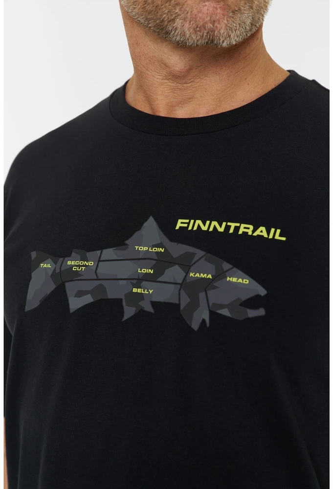 Marškinėliai Finntrail BIG FISH BlackYellow 6719