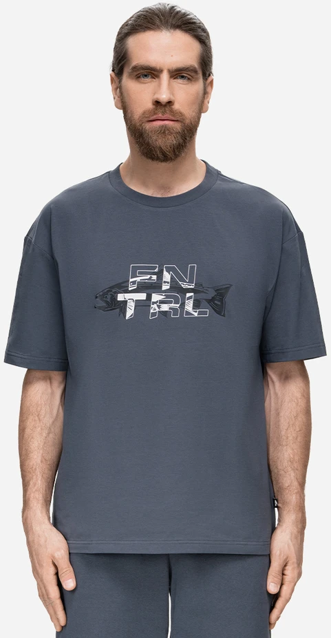 Marškinėliai Finntrail FISH DarkGrey 6731