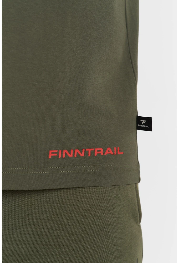 Marškinėliai Finntrail HELMET Khaki 6717, Marškinėlių, džemperių ar striukių dydis: M