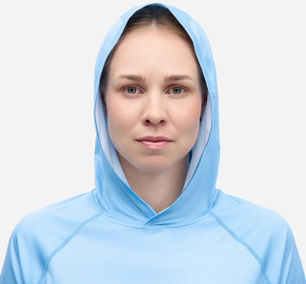 Marškinėliai Finntrail VENUS HOOD Lightblue 6621