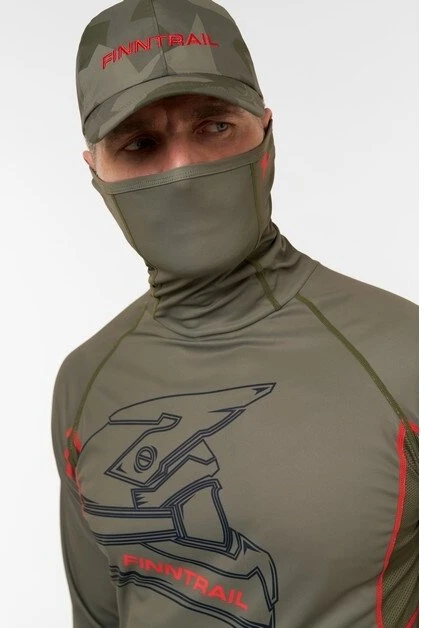 Marškinėliai Finntrail VIZARD Khaki 6608, Dydis: XS