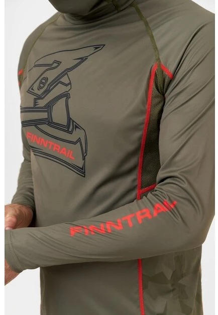 Marškinėliai Finntrail VIZARD Khaki 6608, Dydis: XS