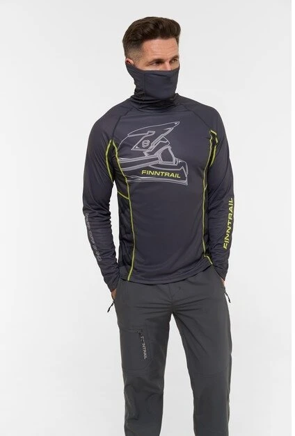 Marškinėliai Finntrail VIZARD MiddleGrey 6608, Dydis: XS