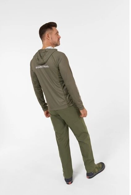 Marškinėliai Finntrail WAVE BIG FISH Khaki 6609, Dydis: S