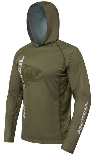 Marškinėliai Finntrail WAVE BIG FISH Khaki 6609, Dydis: S