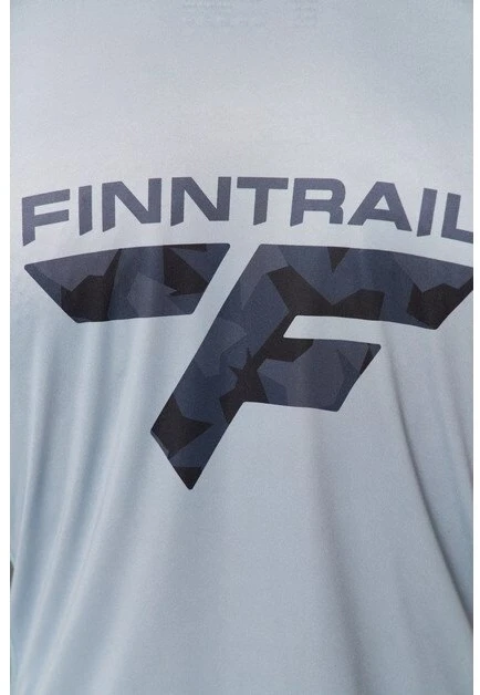 Marškinėliai su gobtuvu Finntrail WAVE BIG LOGO Pilkas 6614
