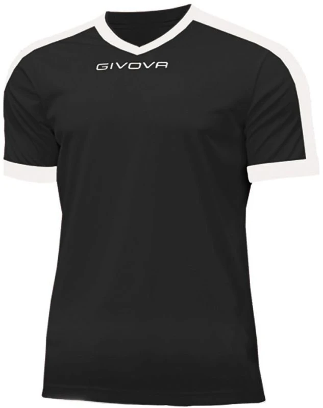 Marškinėliai Givova Revolution Interlock, juodos ir baltos spalvos