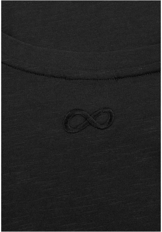 Marškinėliai Prosto Jacquard Label, juodi