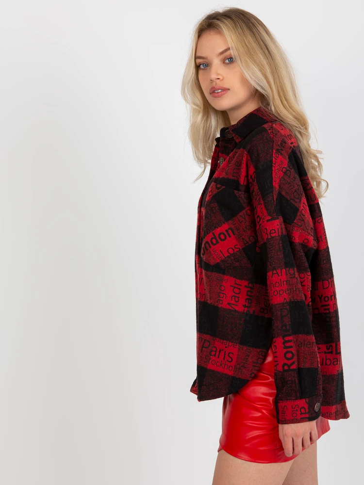 Marškiniai-DN-KS-3990.95P-juoda ir raudona