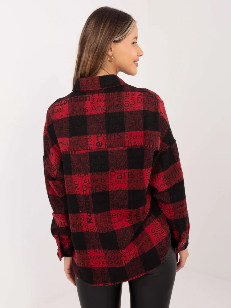Marškiniai-DN-KS-3990.95P-juoda ir raudona