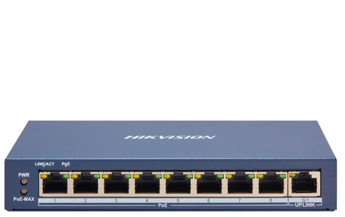 Šakotuvas SWITCH POE DS-3E1309P-EI 8 PRIEVADŲ Hikvision