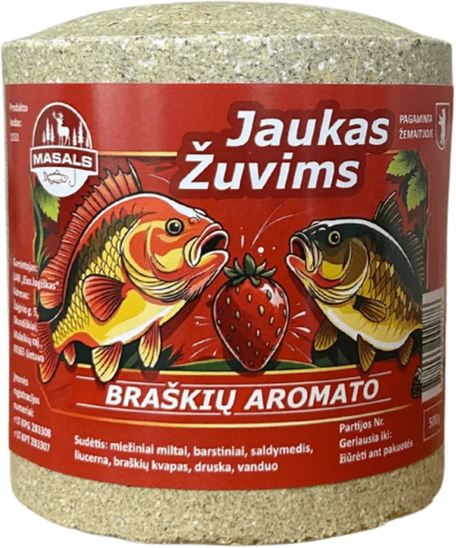 Masals žuvims - braškių aromato, 500g