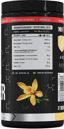 Masės didinimo gaineris MST Best Mass Gainer 1000 g