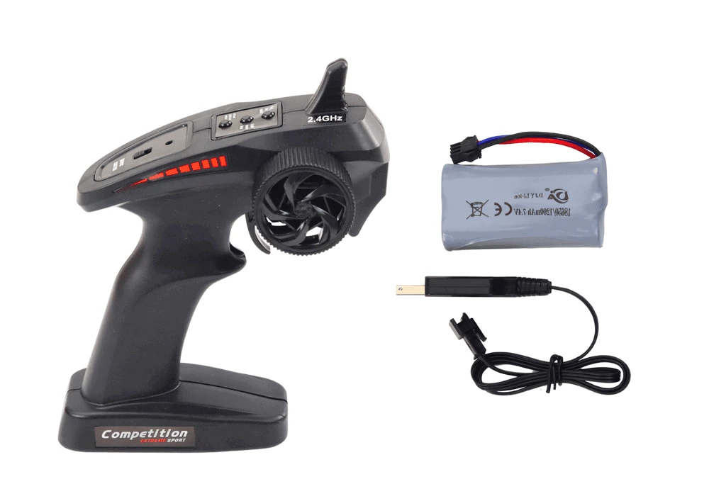 Lean Toys Nuotoliniu būdu valdomas sportinis automobilis 1:8 su šviesomis ir garsais