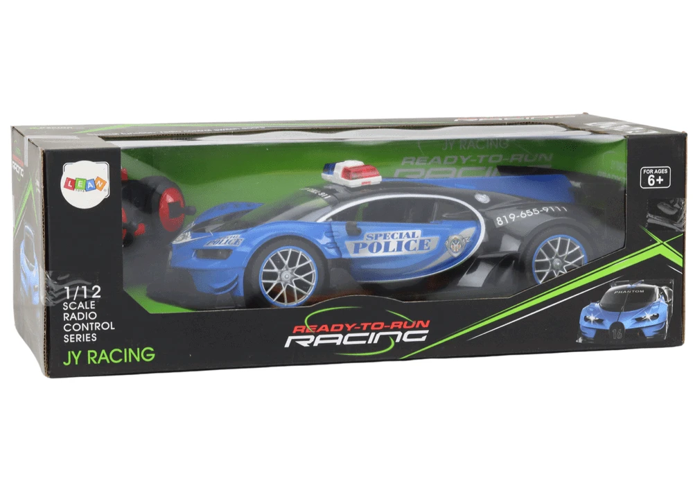 Lean Toys Nuotolinio Valdymo Policijos Automobilis 1:12 Mėlynas