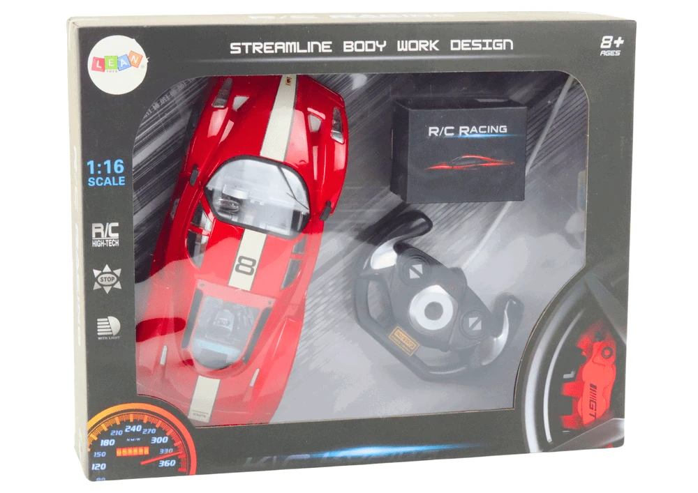 Lean Toys Nuotoliniu būdu valdoma sportinė mašina 1:16 RC Raudona