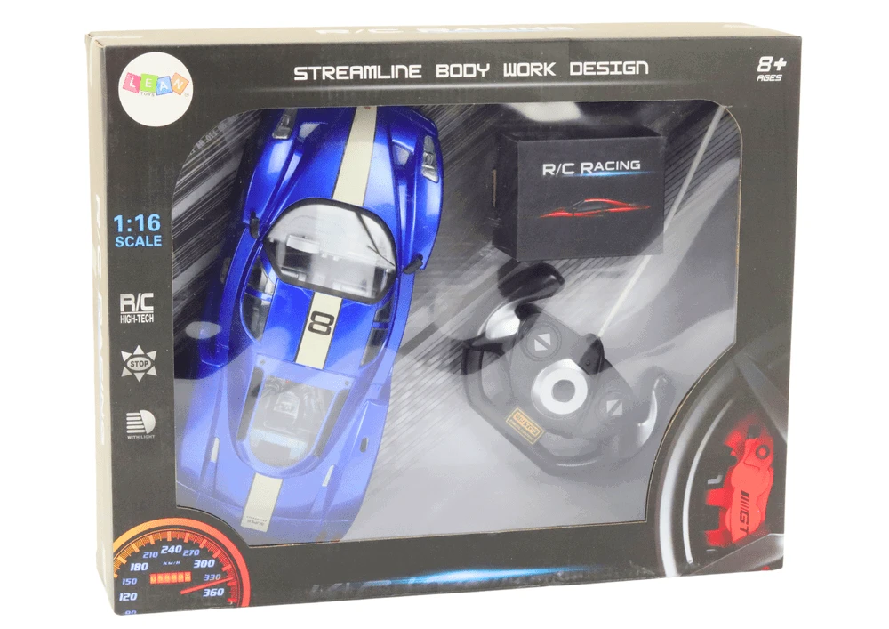 Lean Toys Nuotoliniu būdu valdomas sportinis automobilis 1:16 mėlynas