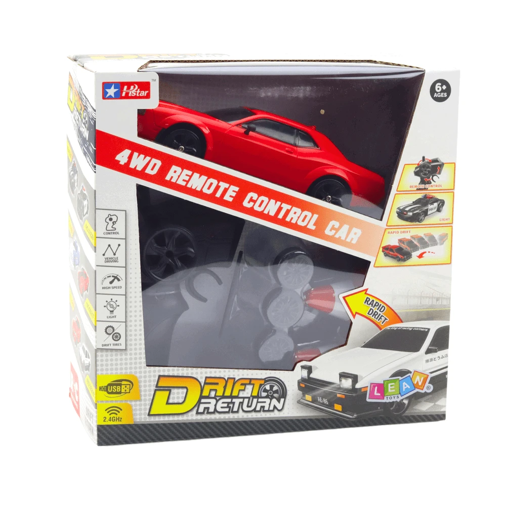 Lean Toys Nuotoliniu būdu valdomas 4WD driftinis automobilis RC 4WD