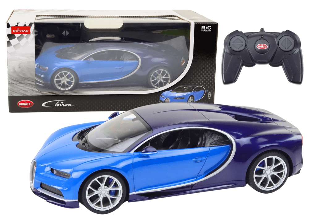 Rastar Nuotolinio Valdymo Automobilis Bugatti Chiron 1:14 Mėlynas