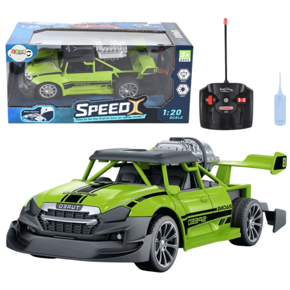 Lean Toys ŽALIAS DŪMUS SKLEIDŽIANTIS RC AUTOMOBILIS 1:20