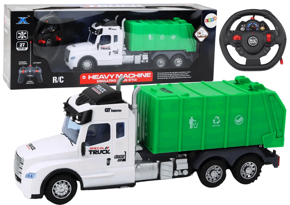 Lean Toys Nuotoliniu būdu valdomas šiukšliavežis