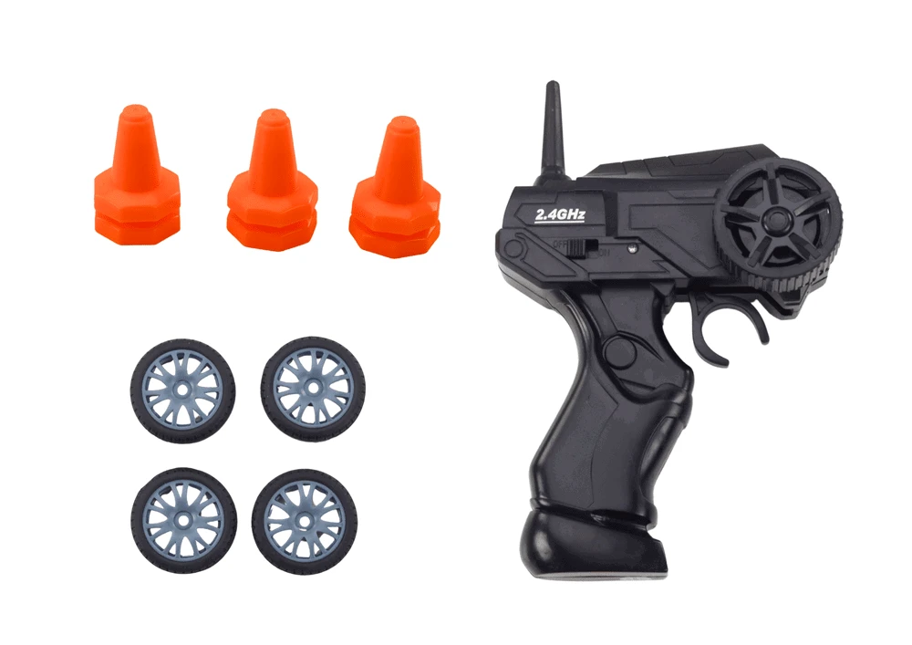 Lean Toys Nuotoliniu būdu valdomas sportinis automobilis 1:24 su keičiamais ratais