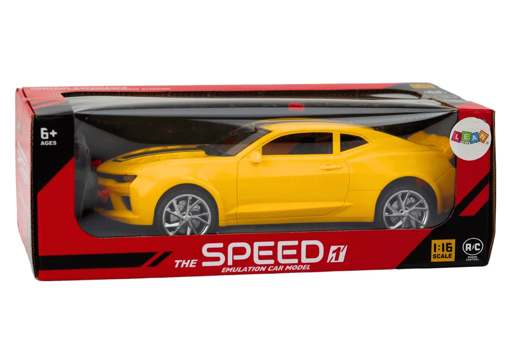 Lean Toys Nuotolinio valdymo sportinis automobilis RC 1:16 geltonas