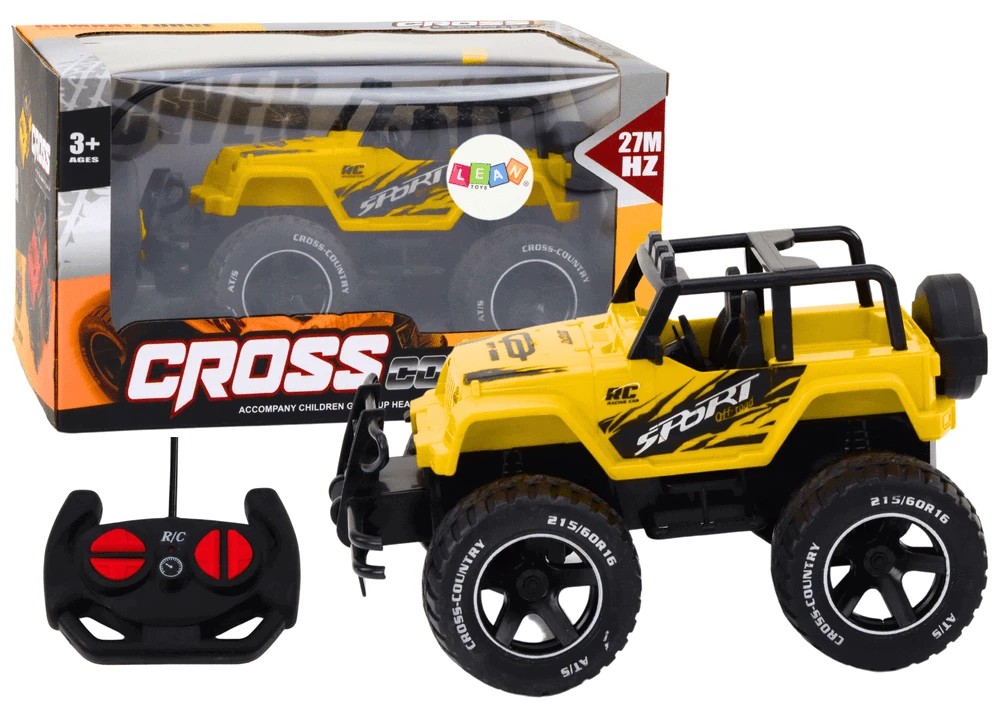 Lean Toys Nuotoliniu būdu valdomas bekelės automobilis RC 1:18 geltonas