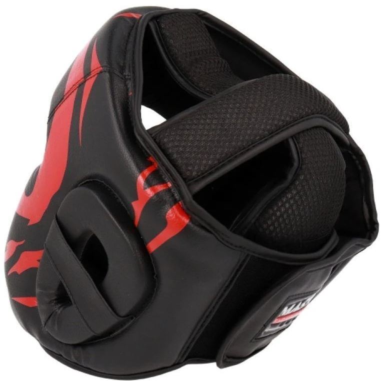 MASTERS KSS-FIGHT-GEAR bokso šalmas juodas ir raudonas