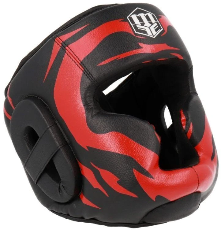 MASTERS KSS-FIGHT-GEAR bokso šalmas juodas ir raudonas