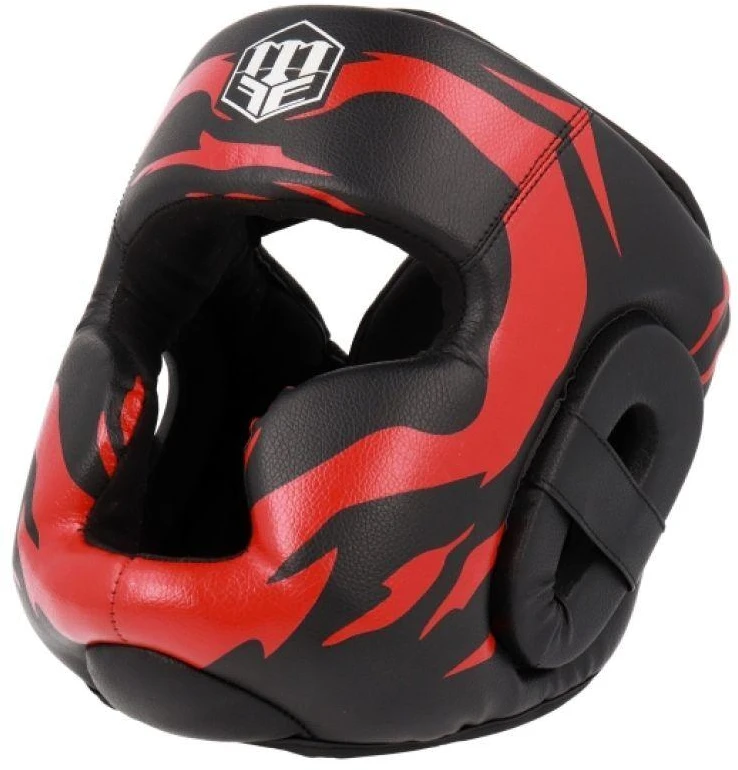 MASTERS KSS-FIGHT-GEAR bokso šalmas juodas ir raudonas
