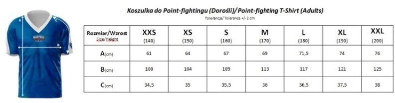 MASTERS point-fighting marškinėliai (WAKO PATVIRTINTI)