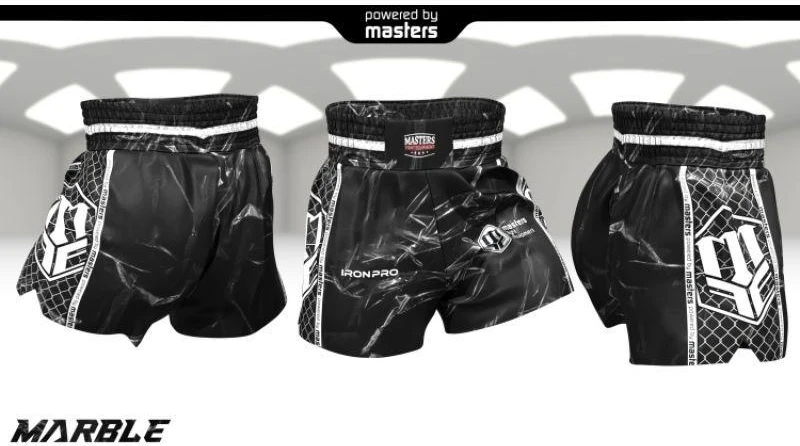 MASTERS ST-MARBLE treniruočių šortai juodi
