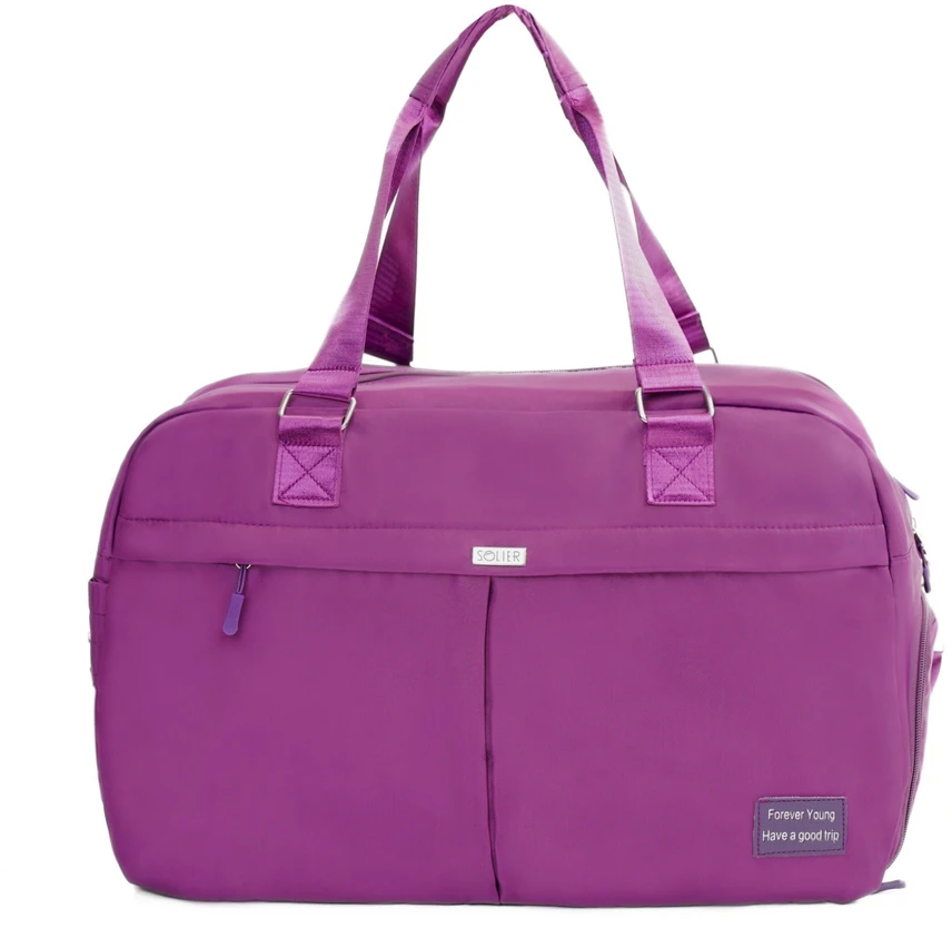 Materiałowa torba podróżna Solier SM04 VEA Violetinis