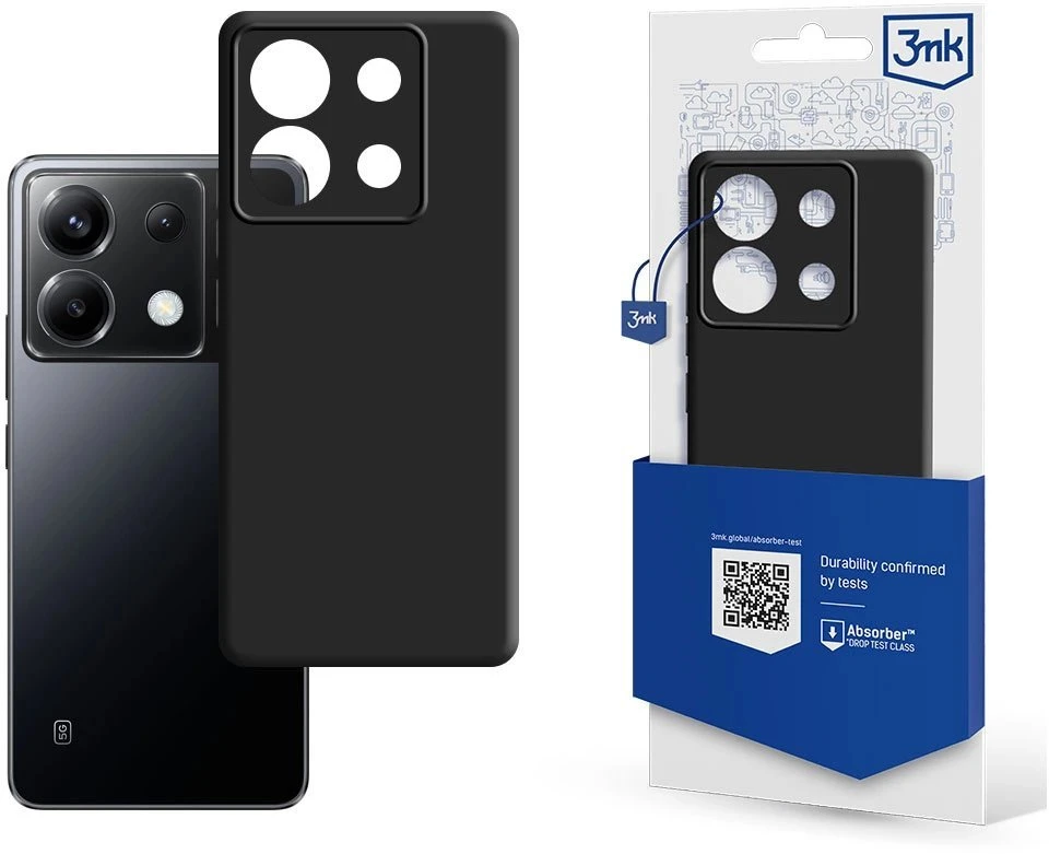 3mk Matt Poco X6 5G - dėklas telefonui juodos spalvos