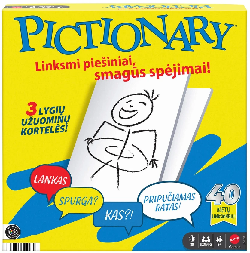 Mattel Stalo žaidimas PICTIONARY (lietuvių kalba) (JGF68)