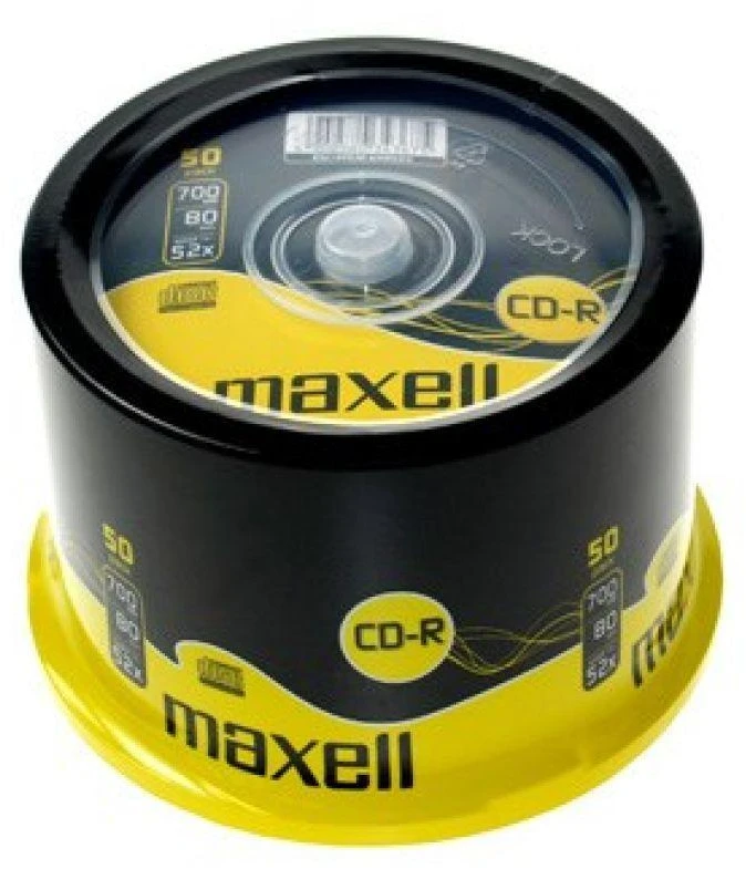 CD-R diskai MAXELL, 700MB, 52X, 80min., 50 vnt., rietuvėje