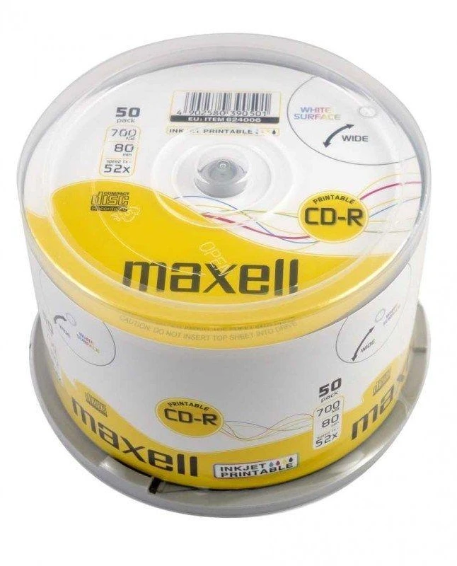 CD Diskai - Maxell 52x 80/700MB 50 Vnt.