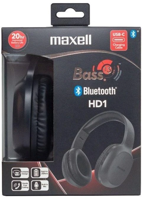 Bluetooth Ausinės - Maxell HD1 Bass Juodos