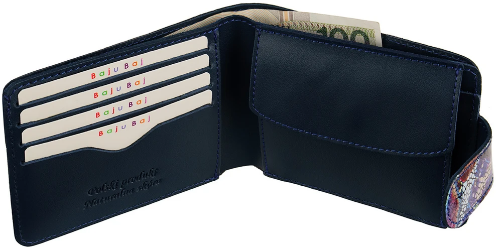 Mały kolorowy Portfel damski BajuBaj w motyle su RFID PD1050s13 RFID