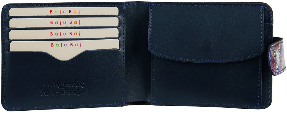 Mały kolorowy Portfel damski BajuBaj w motyle su RFID PD1050s13 RFID