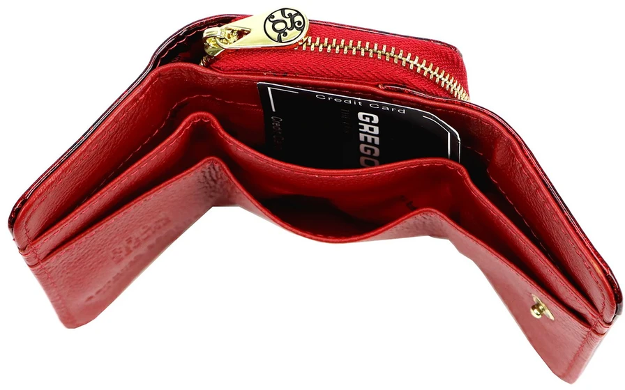 Mały portfel damski Gregorio FRL-128 w kwiaty