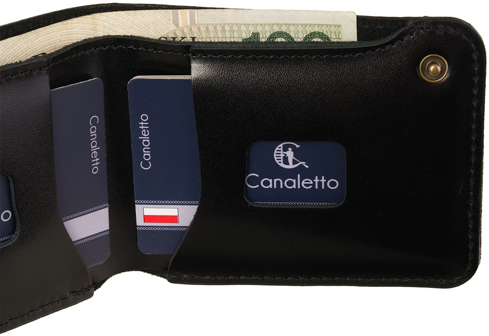 Mały portfel na karty slim ze skóry licowej Canaletto E2460s147