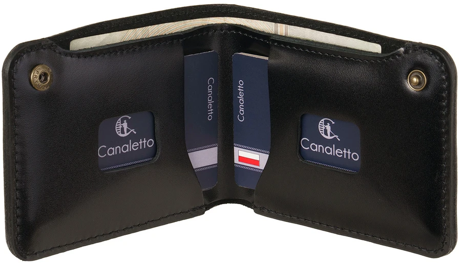 Mały portfel na karty slim ze skóry licowej Canaletto E2460s147