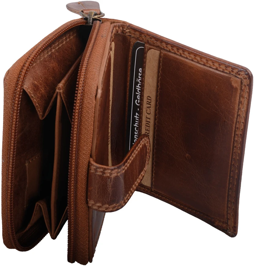 Maža piniginė moterims AVANCO 396-38-07 RFID - Ruda